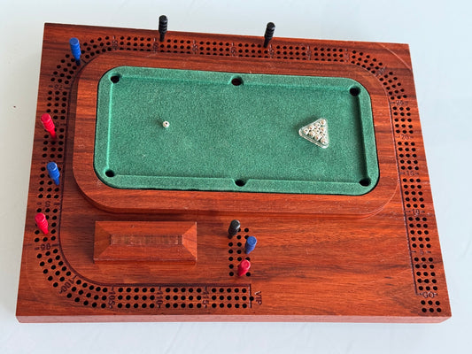 African Paduk Pool / Billiards Table Cribscape