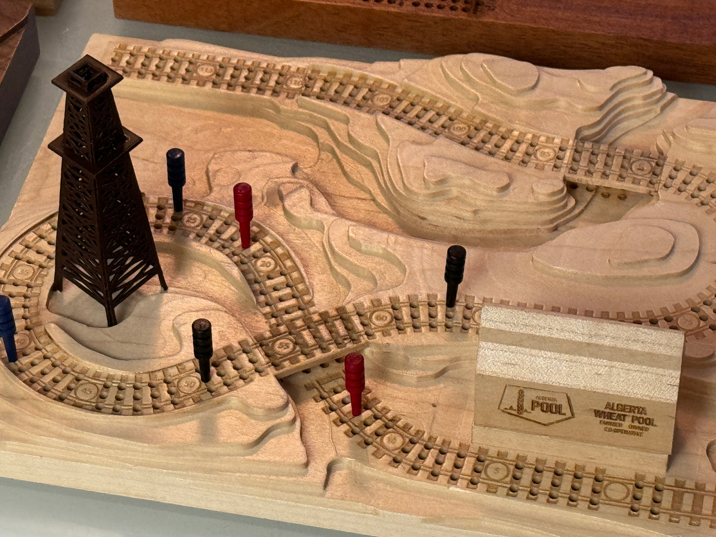 Add an Oil Derrick to a Railroad Cribbage Board