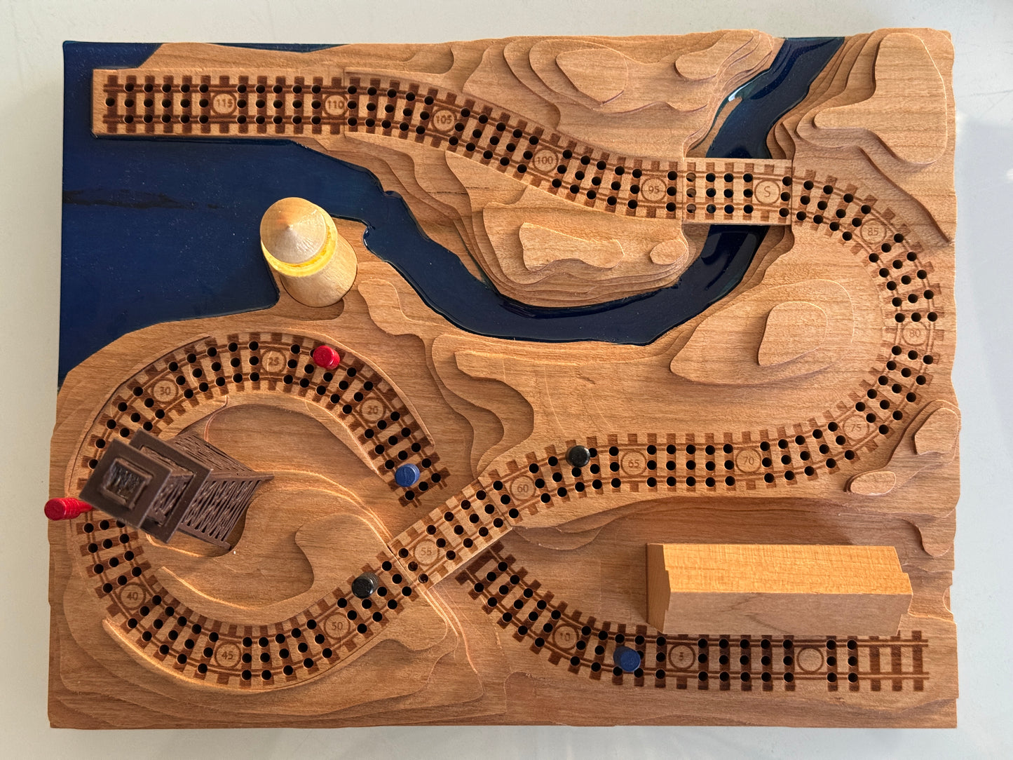 Add an Oil Derrick to a Railroad Cribbage Board